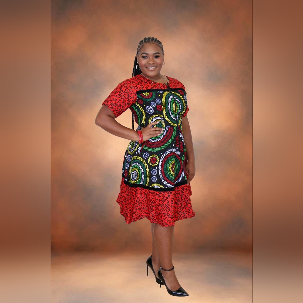 African Print Skater Dress